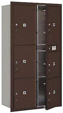 Mailbox Bronze 56-3/4 H 6 Doors 140 lb.