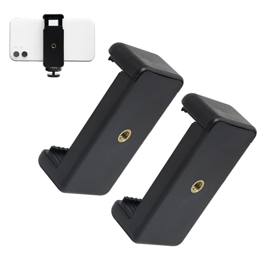 EuAcesry Soporte para trípode para smartphone, 2 piezas adaptador para soporte para teléfono universal, abrazadera ajustable para monopié trípode puerta para selfies Stick pour tous les Smartphones