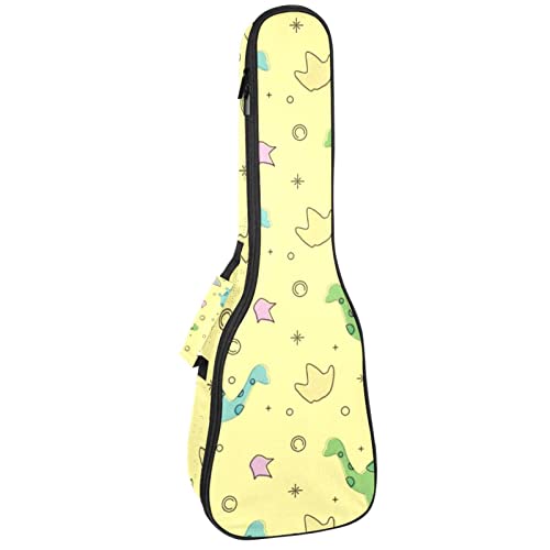 Sac de transport pour ukulélé ténor et concert étanche rembourré motif dinosaure