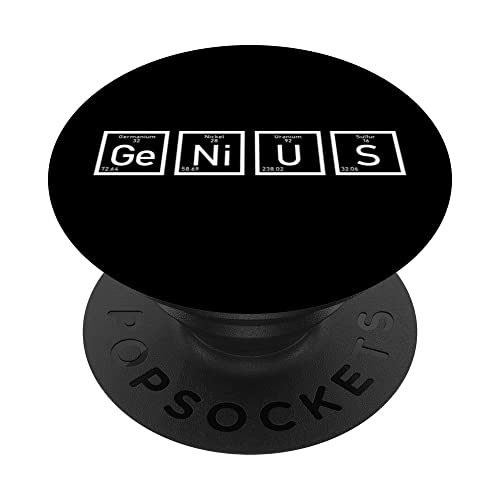 Funny Science GeNiUS Element Chemistry Lover Pun Niche Cadeau PopSockets PopGrip Interchangeable