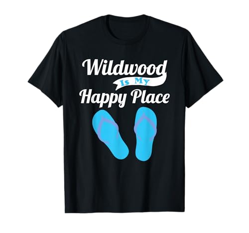 Wildwood Is My Happy Place Cute New Jersey Beach Vacation T-Shirt