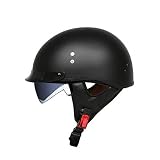 SDKUing Mopedhelm, Oldtimer Jet-Helm Roller-Helm Motorrad-Helm Mofa Roller Chopper Bobber Retro Cruiser Oldtimer Pilot Bikerhelm · Visier · DOT Zertifiziert