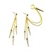 Gold Spiked Ear Cuff Handmade Unusual Rockabilly Chain Earrings Jewelry Gift for Rocker Crazy Halloween Ear Wrap for Men Ear Cuffs