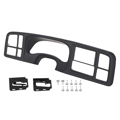 HECASA Double Din Truck Dash Kit Compatible with 1999-2002 GM Full-Size Trucks SUVs Silverado Sierra Car Stereo Radio Replacement for 15731974 15772850 (Matte Black)