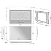 22inch Mirror Smart TV for Bathroom 1080P WebOS (ATSC Tuner) with Antique Deco Frames,2026 Model(22, TV with Ivory Frame)