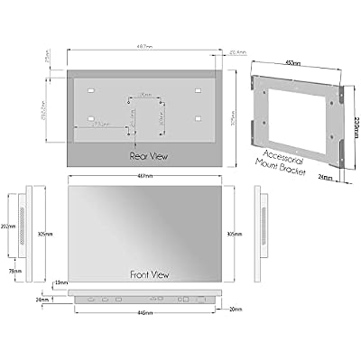 22inch Mirror Smart TV for Bathroom 1080P WebOS (ATSC Tuner) with Antique Deco Frames,2026 Model(22, TV with Ivory Frame)