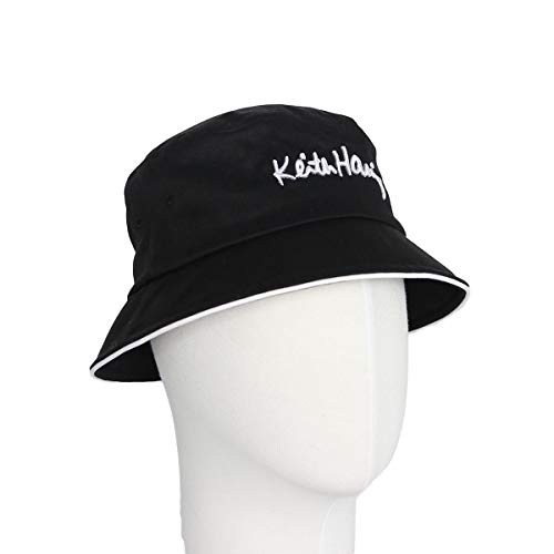 Withmoons Cotton Bucket Hat Embroidery Fishing Cap Crb1212 (Black) #TOP6