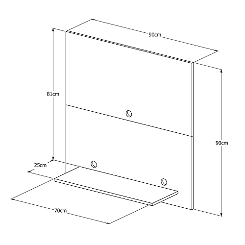Painel para TV 32 Polegadas Wood - Branco - Mania de Móveis