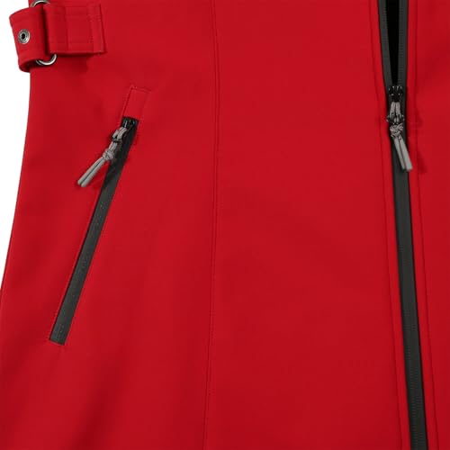 Blue Wave Damen Softshellmantel Martje mit Fleecefutter - Softshelljacke mit abnehmbarer Kapuze in Rot Größe 40