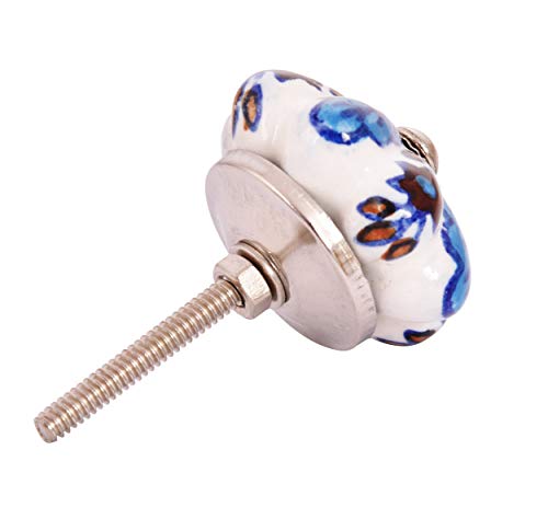 Craft Trade Assorted Multicolor Blue Door Cabinet Knobs for Dresser Drawer Vintage Closet Ceramic Knob Colorful Pull Handles Cupboard Wardrobe Knobs for Kitchen Furniture Home Décor - Image 3