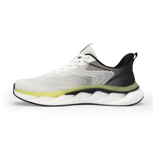 Image of Red Tape Men's Sport Shoes Black Yellow Mesh Round Toe Lace-Up