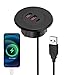 Desk Outlet Grommet – Flush Mount Fast Charging Port, Round Electronic Accessory Hole, 4.92ft Cord Charger Block | Furniture Phone Tablet Home Office Organization Tool