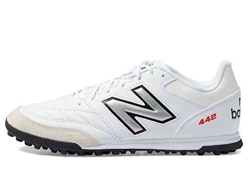 La Mejor review de Campo futbol indoor del mes. 21 New Balance 442v2 Team TF Tenis de fútbol para Hombre, Blanco/Negro, 28.5 cm