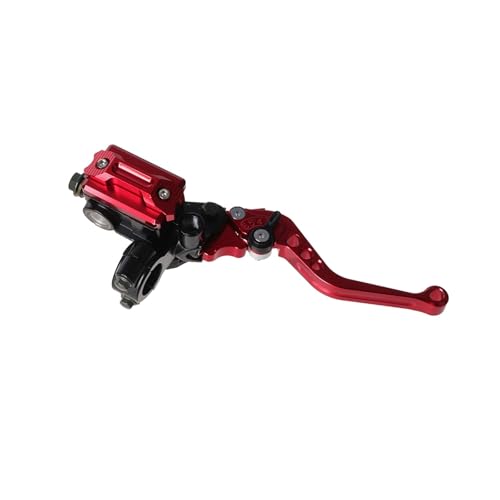 Levier de maître-cylindre moto 7/8 poignée d'embrayage hydraulique rouge droit