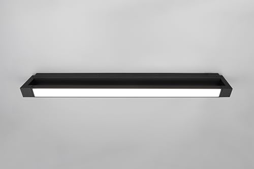 Trio Leuchten LED Badezimmer Wandleuchte Fabrizio 284779132, Aluminium Schwarz matt, 15.5 Watt LED, Lichtfarbe einstellbar, dimmbar