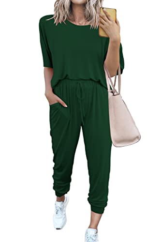 PRETTYGARDEN Women's Two Piece Sets 2025 Summer Spring Jogger Pants Travel Vacation Lounge Outfits Airplane Matching Clothes