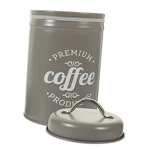 Recipiente para café y té mate gris metálico tarro sellado dulces condimentos 1200ml 2