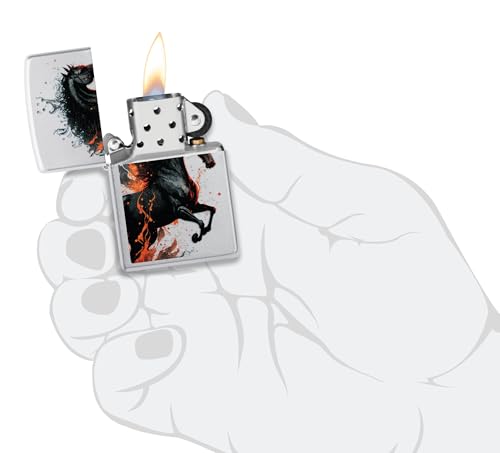 Encendedor Zippo Horse con Fuego Satinado miniatura 5