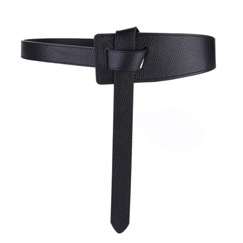 Wide Waistband Women's Knot Decoration Suit With Dress Waist Cinched Coat Waistband And Outer Layer(D)