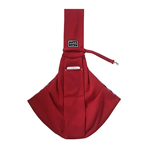 OSC 犬用 お出かけ キャリーバッグ ペット 猫 小型犬 飛び出し防止 スリング 抱っこバッグ 耐久性 斜めショルダーバッグ ポケットつき 12kgまでの小型ペット対応