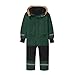 Toddler Snow Suit Boys One Piece Fleece Lined Girls Snowsuit 3T Fashion Waterproof Thickened Outdoor Overalls Faux Fur Hooded Snowboarding Ski Suits With Pockets Army Green-160