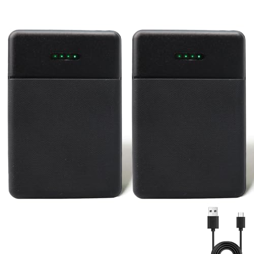 MXJFYY 2PCS 5V 2A 6000mAh Portable Power Bank for Heated Slippers, Heated Gloves, Heated Socks, Heated Scarf, Heated Slippers, Heated Clothing, Power Bank for Heated Vest Jacket Gilet Scarf