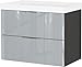 Produktbild Germania Waschtisch inkl. Becken 9083-587 GW-Vasio, in Graphit/Silbergrau, mit Waschbecken in Dekor weiß, 81 x 65 x 47 cm (BxHxT)