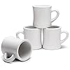 Serami Original 11oz White Diner Coffee Mug Set Ceramic Mugs Great for Kitchen Set Travel and Hot Tea Retro Waffle House Farmhouse Mug with Handle Heavy Duty Coffee Cups 4 Pack
