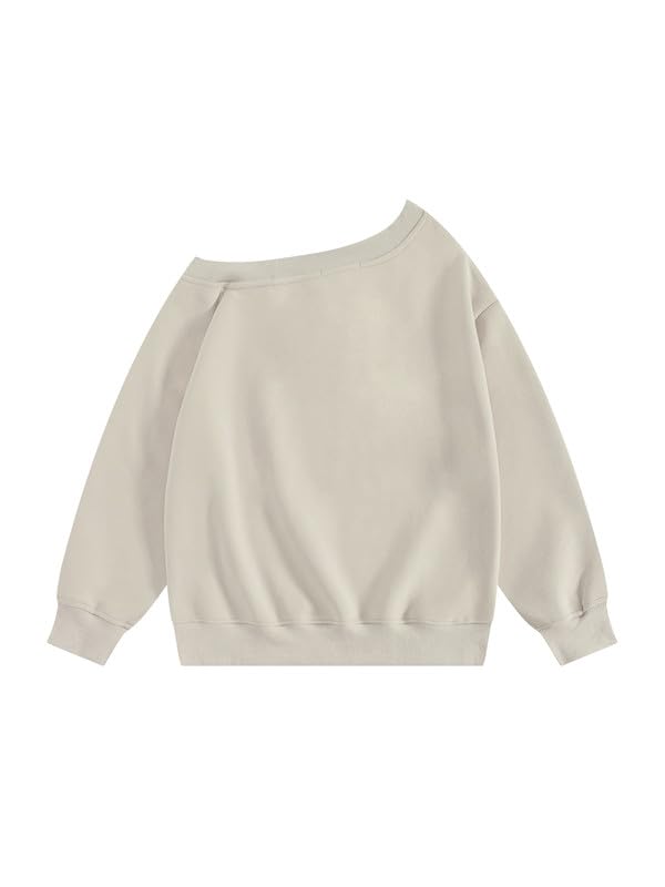 Aelfric Eden jamnik bluza damska z odsłoniętymi ramionami, sweter z długim rękawem, luźna bluzka, modna bluzka na wiosnę i jesień, Y2K Streetwear