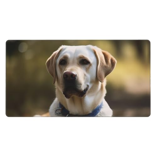 Tapis de souris XXL antidérapant avec motif labrador pour le confort du bureau