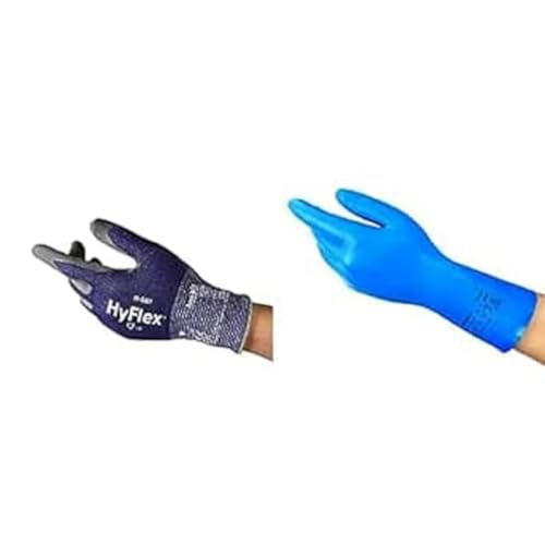 Gants de travail réutilisables AlphaTec et gant mécanique Hyflex pour protéger les mains L