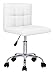 LOVECRAZY Silla de Trabajo Taburete Oficina Giratorio con Ruedas para Peluquería, Cosmética, Dentista, Hogar Diferete Color (Blanco sin Brazo, 1 Unidad)