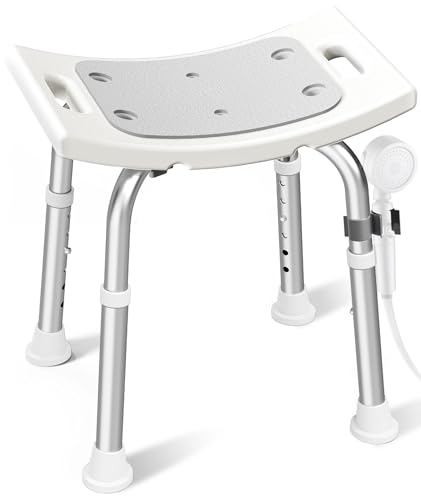 HOMLAND Shower Chair for Inside Shower, 400 lbs Adjustable Shower Stool with...