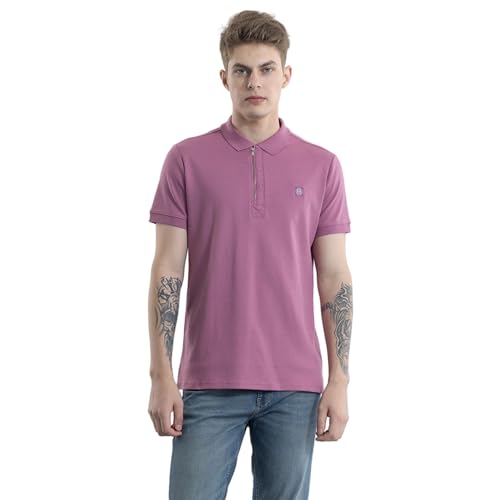 Image of SNITCH Men Polo T-Shirt | Slim Fit Design with Plain Pattern & Polo Collar | 100% Cotton Fabric for Casual Wear, College Wear & Street Style