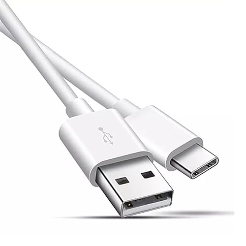 Cable de carga USB C, cable USB a USB C de carga rápida compatible con iPhone 15, Samsung Galaxy S23 S22 S21 Note 10 9 8, Huawei, Google Pixel, Sony Xperia-Blanco (3 metros)