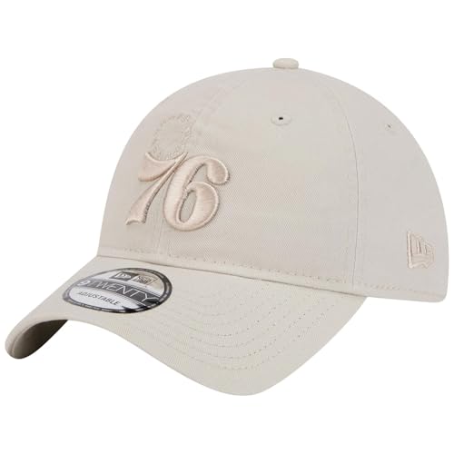 New Era Philadelphia 76ers 9TWENTY Color Pack Core Classic Strapback Cap, Adjustable Hat Beige