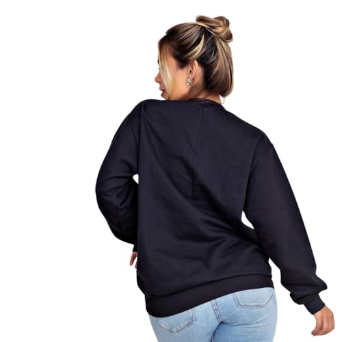 Moletom Blusa Casaco Frio Algodão Unissex Bordado Snoopy (BR, Alfa, M, Regular, Regular, Preto)
