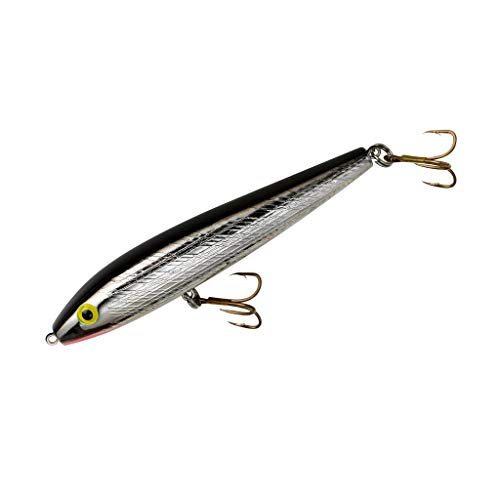 Rebel T10-01 Jumpin-Feet Minnow, 10 g, 8 cm, prata/preto