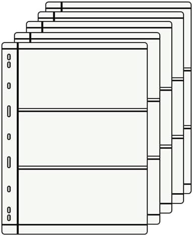 Currency Collecting Album Pages, 3 Pockets per Sheet, 30 Sheets for Paper Money Bills, Banknotes (10) image 5