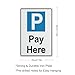 Compladeta Pay Here Sign Outdoor, Uv Printed Rust Free Aluminum 12 X 8 In,Yard Sign For Home, Business, Driveway Alert