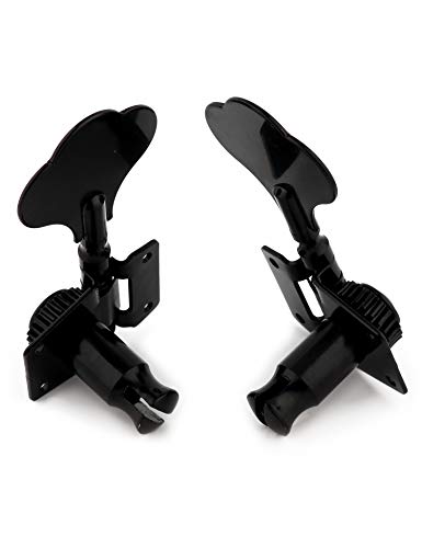 Metallor Bass Tuning Machines Tuning Pegs Tuning Keys Machine Heads Tuners Vintage Open Gear 2 Left 2 Right For P Bass J Bass Guitar Parts Replacement Black. #TOP6