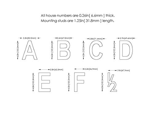 Architectural Mailboxes 3582B-E House Letter, 10 cm, preta