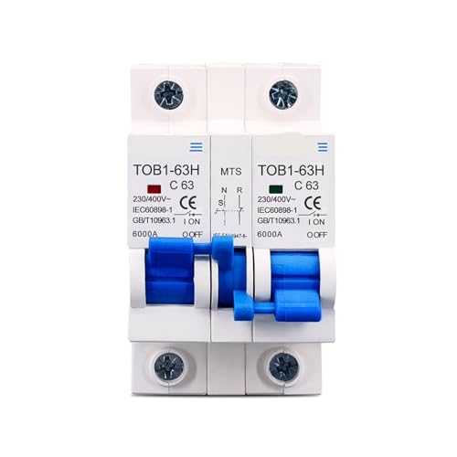 Disjoncteur de transfert manuel inverseur source 32A AC MCB double alimentation rail DIN