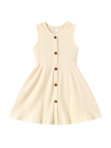 Image of PATPAT Baby & Toddler Girl Ribbed Knit Cotton Dress – Versatile Sleeveless Summer Tank & Long Sleeve Fall Dress, Sizes 3M–6Y