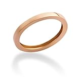 MIORE MP9101RM - Anillo de oro rosa de 9 quilates con ónice, talla 12 (16,56 mm)
