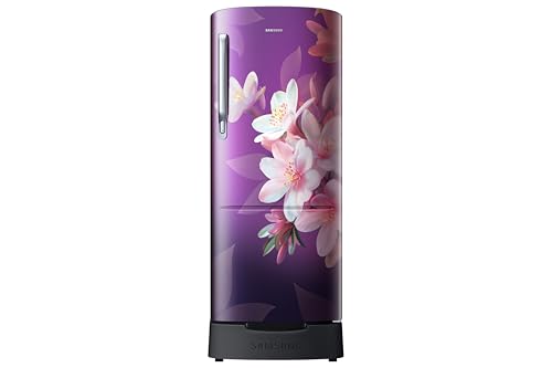 Image of Samsung 183 L, 3 Star, Digital Inverter, Direct-Cool Single Door Refrigerator (RR20H1823WB /HL, Wild Lily Blue, Base Stand Drawer, Single Touch Defrost, 2026 Model)