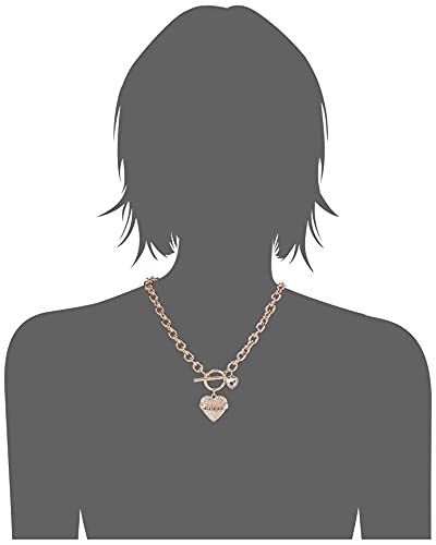 Guess Women's Toggle Logo Charm Necklace, Rose Gold, One Size #TOP2