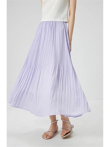Women Petite Pleated Skirt Style High Waist Slimming Pleated Mid Length Skirt2