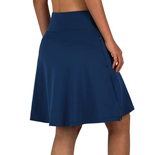 Image of ANIVIVO Women's Skorts Skirts 20 inch Knee Length,Long Tennis Golf Sports Casual Skirts with High Waisted Zipper Pockets