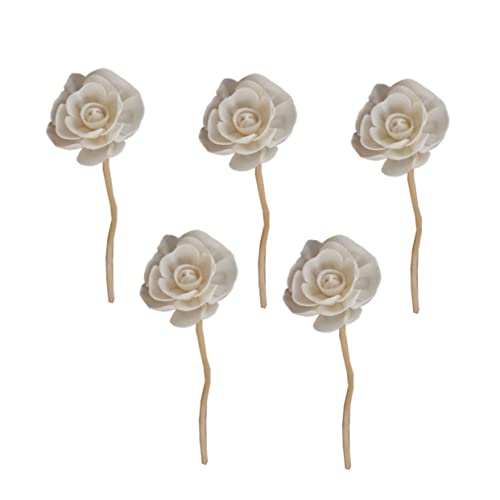 VALICLUD 5 palitos difusores de ratán natural con diseño floral miniatura 1